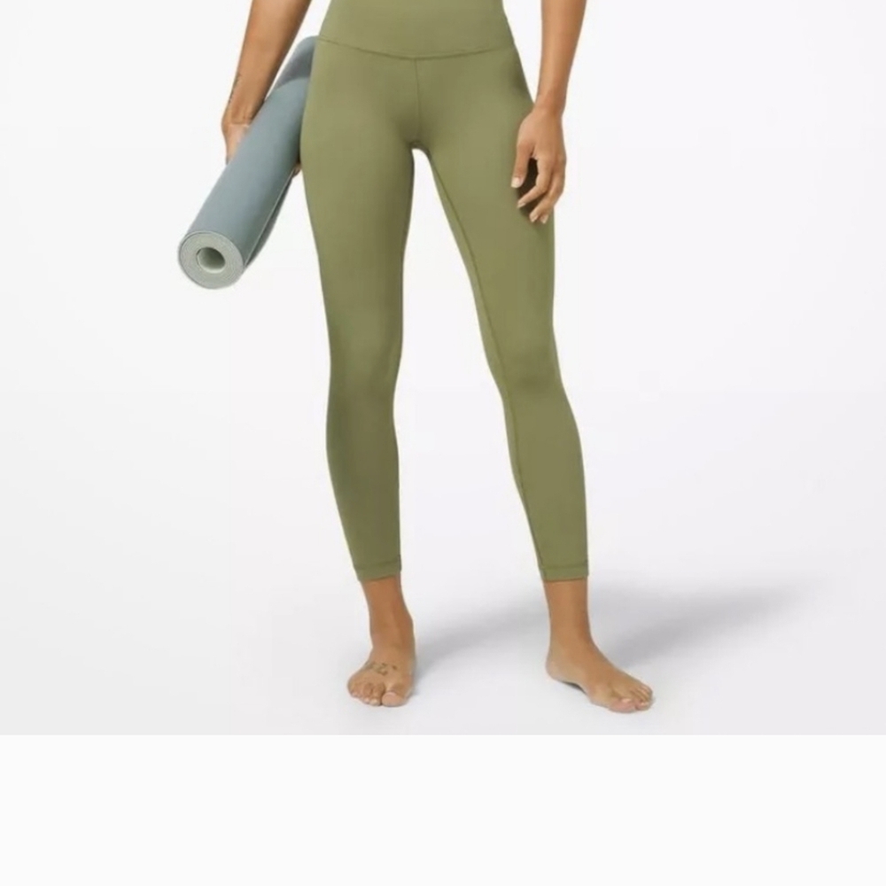 Olive Green High-Waisted Leggings